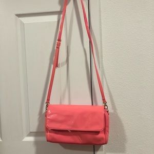 Neon pink shoulder/crossbody bag
